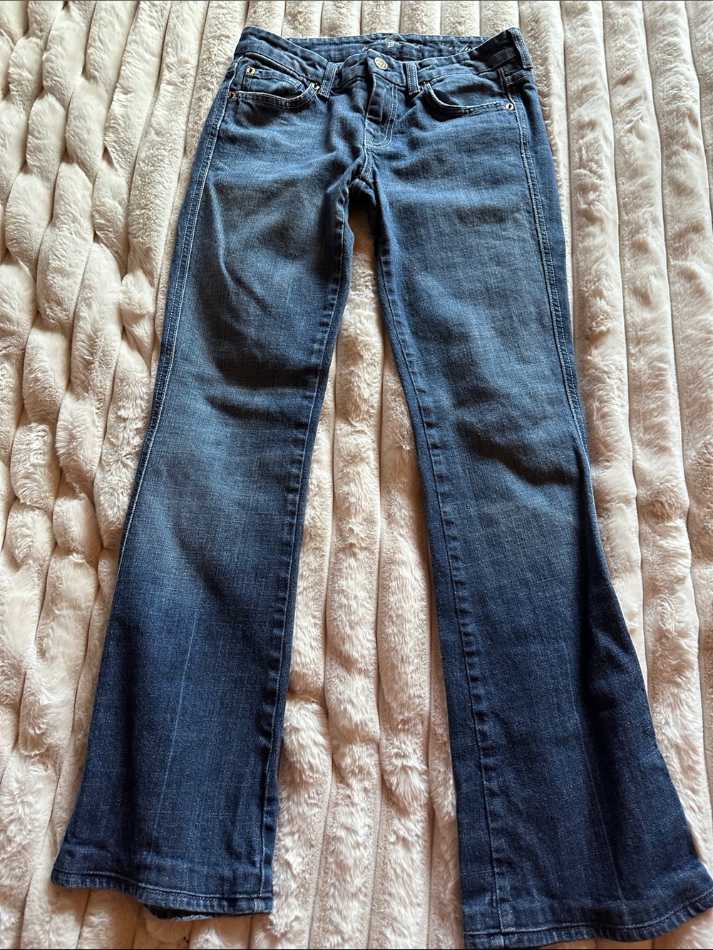 7 For All Mankind Dark Blue Flare Jeans
